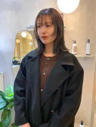 ミディアム カラー 韓国ヘア🇰🇷/ 顔周り/松田光里のヘアスタイル