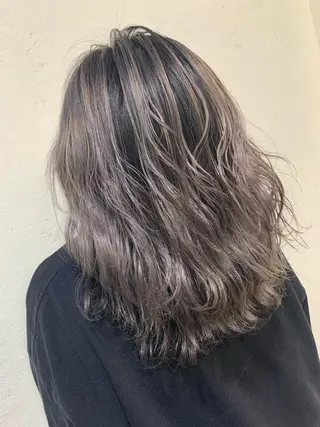 セミロング カラー 天野 開のヘアスタイル