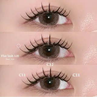 マツエク・マツパ 肌に馴染むハイトーン /ミルクティーカラーのマツエク・マツパデザイン