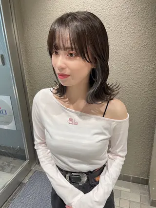 ミディアム カラー 髪質改善will hairdesignのヘアスタイル