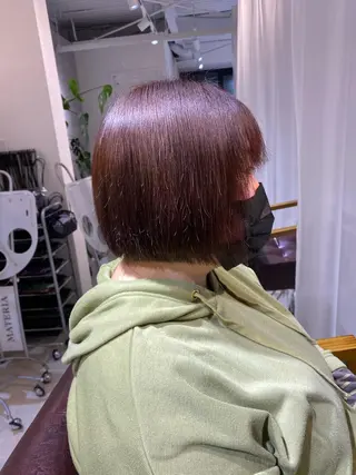 ショート カラー 縮毛矯正とレイヤー カット/杉村凜汰郎のヘアスタイル