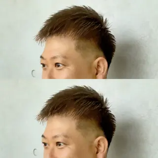 ショート カラー メンズ メンズヘア特化 崎田 成人のヘアスタイル