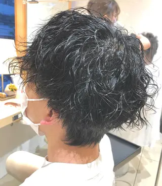 ショート パーマ メンズ 低ダメージ施術/ 🐮牛木 史裕🐮のヘアスタイル