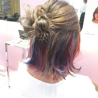 ショート カラー ボブ/暖色/デザイン KOYUKI⛄️のヘアスタイル