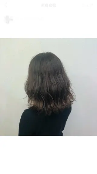 セミロング カラー 酸性縮毛矯正🧴韓国 レイヤー/髪質改善のヘアスタイル