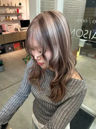 ロング カラー Ravo所属・キラ/ハイトーン/ 福岡美容室のヘアスタイル