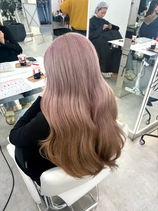 ロング カラー ハイトーン/エクステ /りこぴん🎀のヘアスタイル