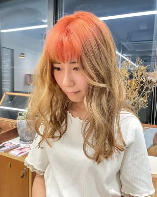 ロング カラー 鶴井 美空のヘアスタイル