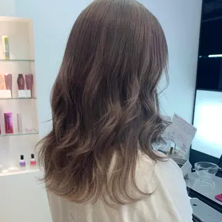 セミロング カラー ハッシュカット/ハイ トーン/MANAMIのヘアスタイル