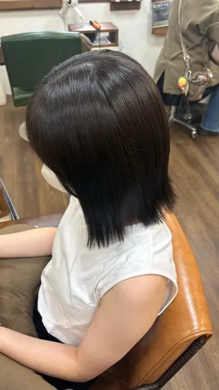 ミディアム カラー chacha blanc元山のヘアスタイル