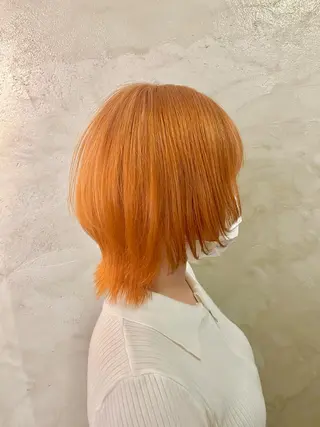 ミディアム カラー FUJINO RYOのヘアスタイル