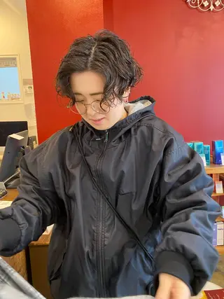 ショート パーマ 小日向 沙織のヘアスタイル