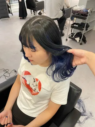 セミロング カラー ヘアアレンジ Cielro【 シェイロ 】所属・Cielro/ダブル カラー/西田咲希のヘアスタイル