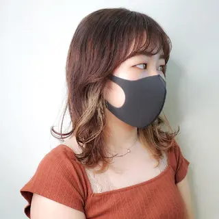ミディアム 韓国レイヤー　 suzuのヘアスタイル