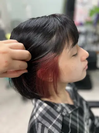 ミディアム カラー ビューティサロン 月麗(ルナ)のヘアスタイル