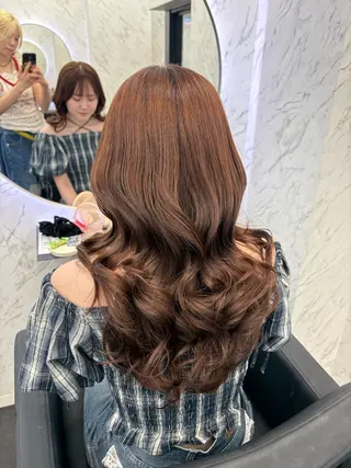 ロング カラー hair salon dot. mooda 韓国風サロン 町田店所属・韓国風ヘア🎀🩶 /♡𝓝𝓸𝓪♡のヘアスタイル