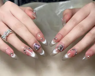 ネイル By moonネイル 🌷ワンホン/韓国風のネイルデザイン