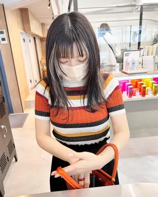 セミロング カラー 樫原裕二/レイヤー カット/透明感カラーのヘアスタイル