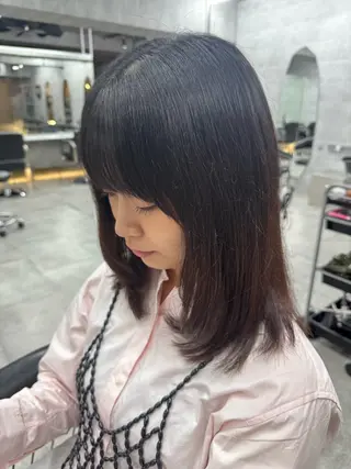 ミディアム 表参道/中明度カラー /レイヤー/Youのヘアスタイル