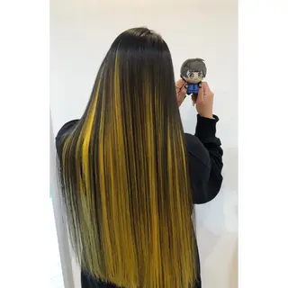 ロング カラー 推しカラー✨ オタク美容師ユウカのヘアスタイル