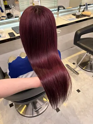 セミロング カラー 💙ハイトーン韓国風 色白ヘア💙manaのヘアスタイル