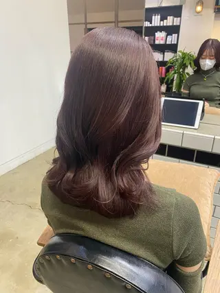 セミロング カラー 韓国風レイヤーカット 🍒サンジキ アカリのヘアスタイル