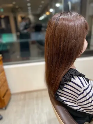 セミロング カラー 勘場 万菜華のヘアスタイル