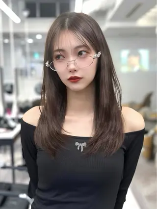 ロング 韓国ヘア🇰🇷／ 艶カラー鈴木萌愛🩶のヘアスタイル