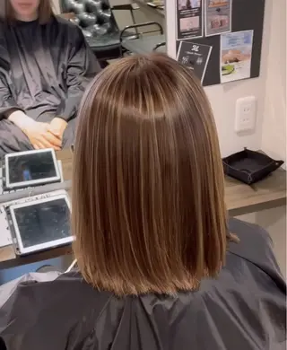 カラー miyu/ハイライト ブリーチモデル募集中のヘアスタイル