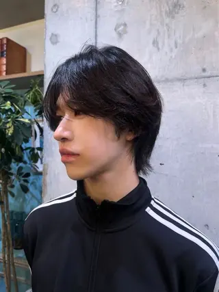 メンズ rina似合わせ レイヤー韓国カラーのヘアスタイル