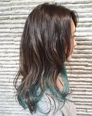 セミロング カラー ヘアアレンジ 嶋田 ゆきのヘアスタイル