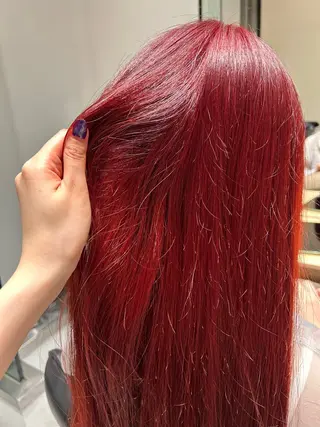 ロング カラー 風香🪼レイヤー カット/艶カラーのヘアスタイル