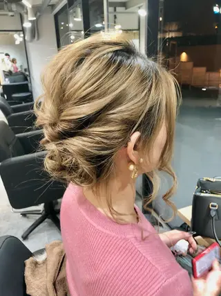 ヘアアレンジ 下妻 カラーエクステ難波のヘアスタイル