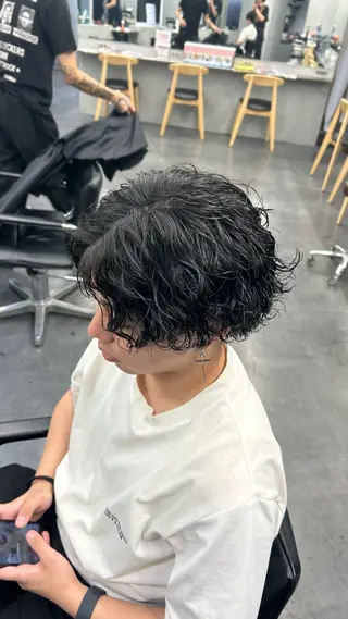 パーマ メンズ 藤平海音/fifth PARKのヘアスタイル