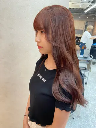 ロング カラー 新宿/韓国ヘア 中明度カラー/かやのヘアスタイル