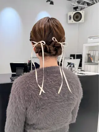 ロング カラー ヘアアレンジ 艶ハイトーン/ヘア アレンジAYAKAのヘアスタイル