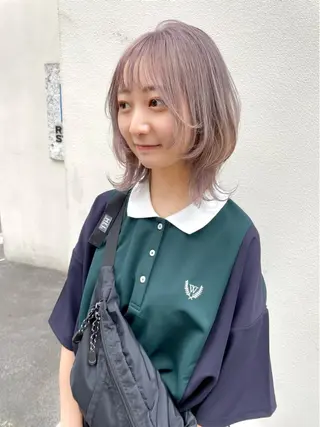 ミディアム カラー ヘアアレンジ 〽️magico/ ウルフDaiki〽️のヘアスタイル