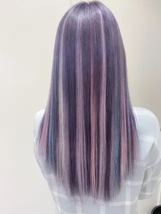 セミロング 横浜🍒ルーツカラー エクステ／RIEのヘアスタイル