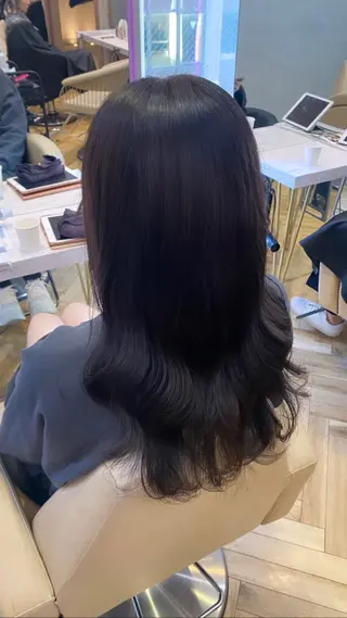 ロング ヘアアレンジ 上品♡韓国レイヤー ‎🤍のの‎🤍のヘアスタイル