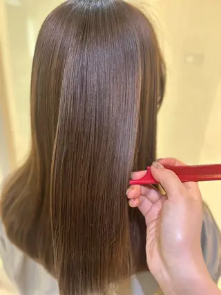 ミディアム カラー 髪質改善/縮毛矯正 ササキナツミのヘアスタイル