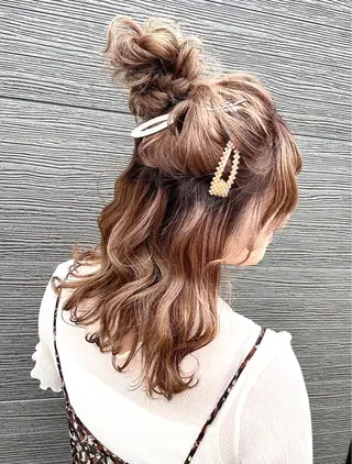 セミロング ヘアアレンジ 骨格整形カット/ ショート✂️堀夢哉のヘアスタイル