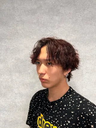 ショート カラー パーマ メンズ 新世代パーマ⚡️ の達人トモ⚡️のヘアスタイル