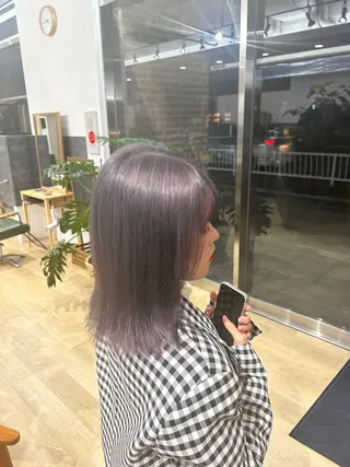 ミディアム カラー OPS  hair 西新店所属・藤本 航大のヘアスタイル