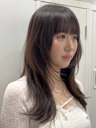 ロング レイヤーカット🍒韓 国ヘア🍒ひかりのヘアスタイル