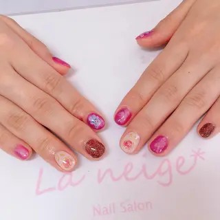 ネイル La neige* yuki 🥯🍑のネイルデザイン