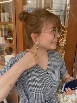 セミロング カラー 清水　ちひろ ✄トップスタイリストのヘアスタイル