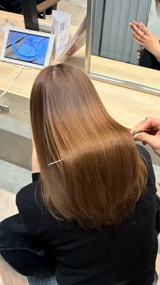 ロング ハイトーン/韓国ヘア senaのヘアスタイル