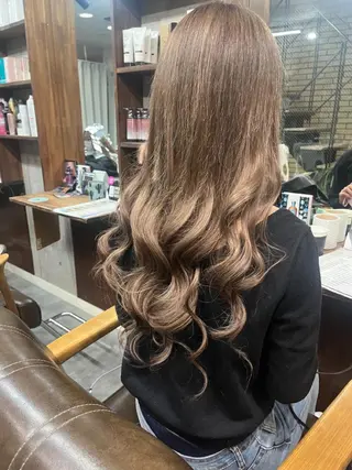 セミロング ヘアアレンジ 下妻 カラーエクステ難波のヘアスタイル