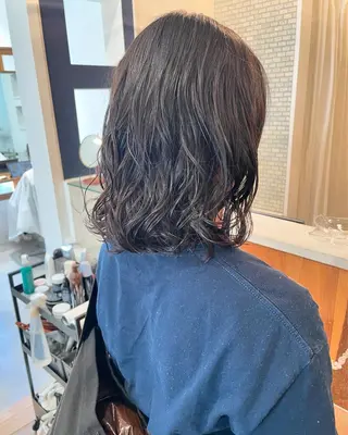 ミディアム カラー パーマ 髪質改善ストレート✨ パーマヘア✨YUKIのヘアスタイル