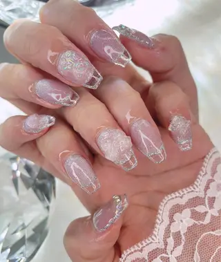 ネイル 23時まで❤︎韓国、 ワンホンネイルのネイルデザイン